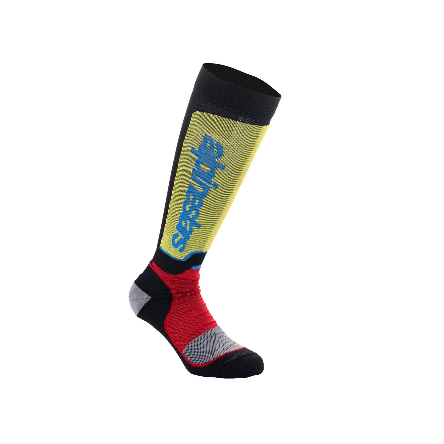Alpinestars 2025 MX Plus Socks Black Red Light Blue
