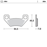 Moto-Master Front Left Nitro Sintered Brake Pads For Arctic Cat Textron Prowler 550 2009-2015