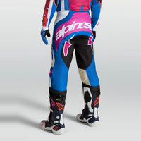 Alpinestars 2027 Techstar Maven MX Pants White Hot Coral Blithe Blue
