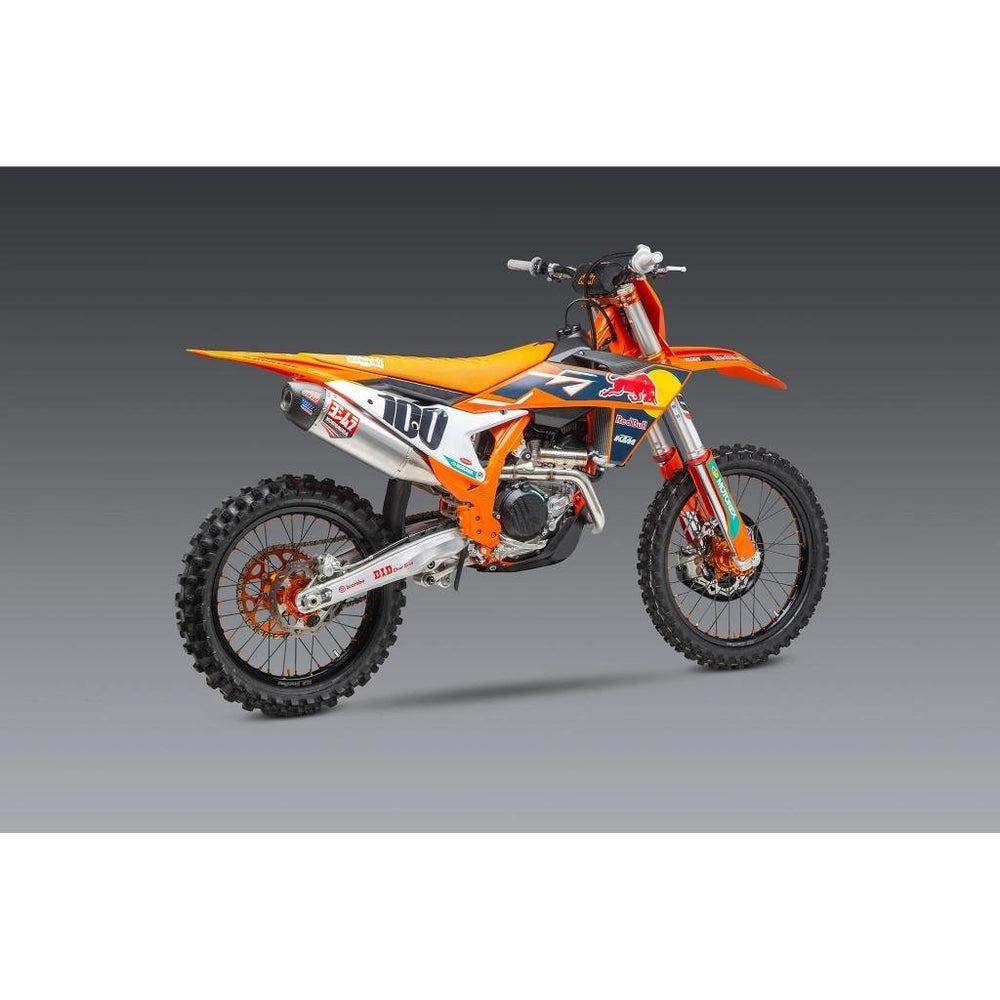 Yoshimura RS-12 Full Exhaust System Stainless Steel Carbon Cap For Motocross Enduro Motorcycles