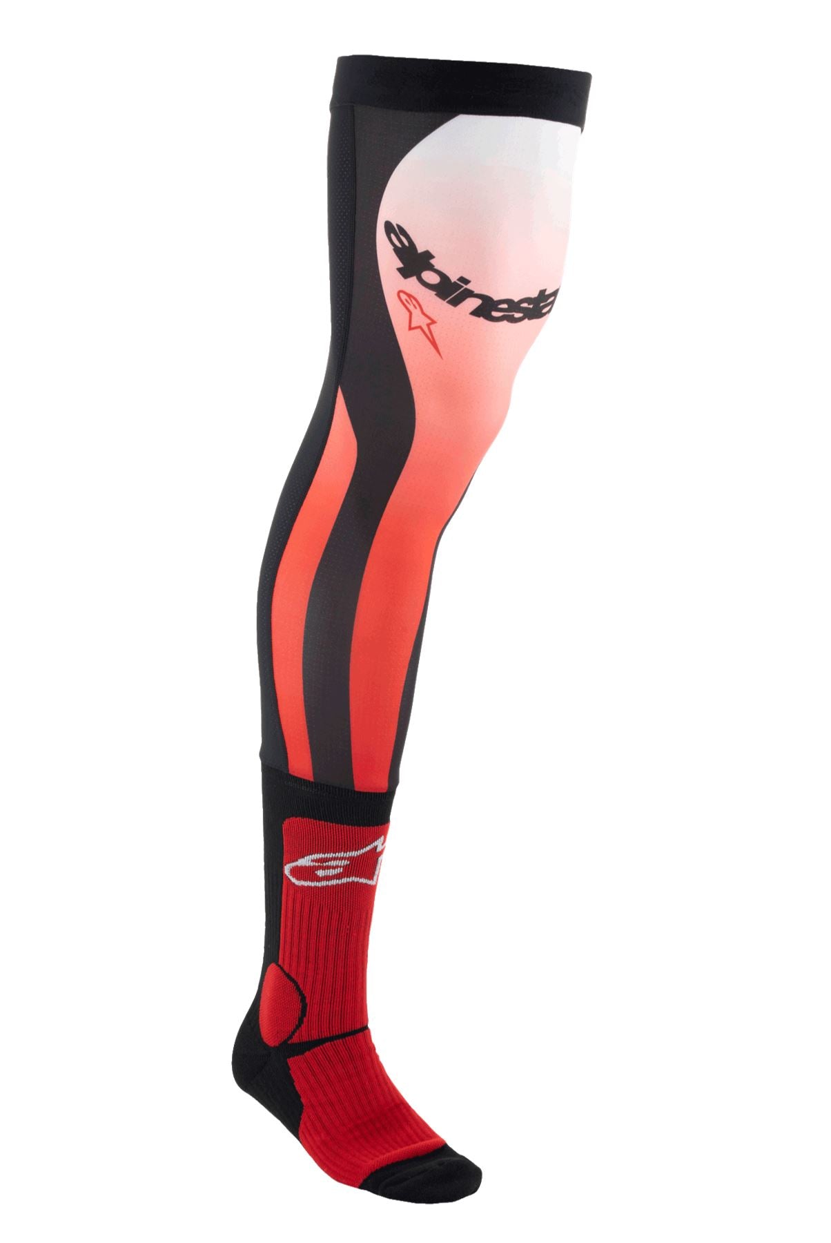 Alpinestars 2025 Knee Brace Socks Bright Red White
