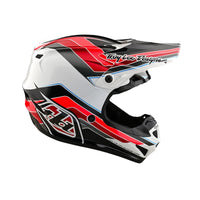 Troy Lee Designs 2025 Motocross Helmet SE4 Polyacrylite Block Charcoal Red