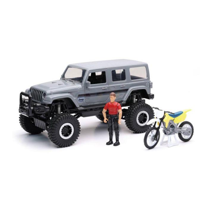 Big Wheel Saraha Jeep And Dirt Bike Set 1:18 Scale Model Toy