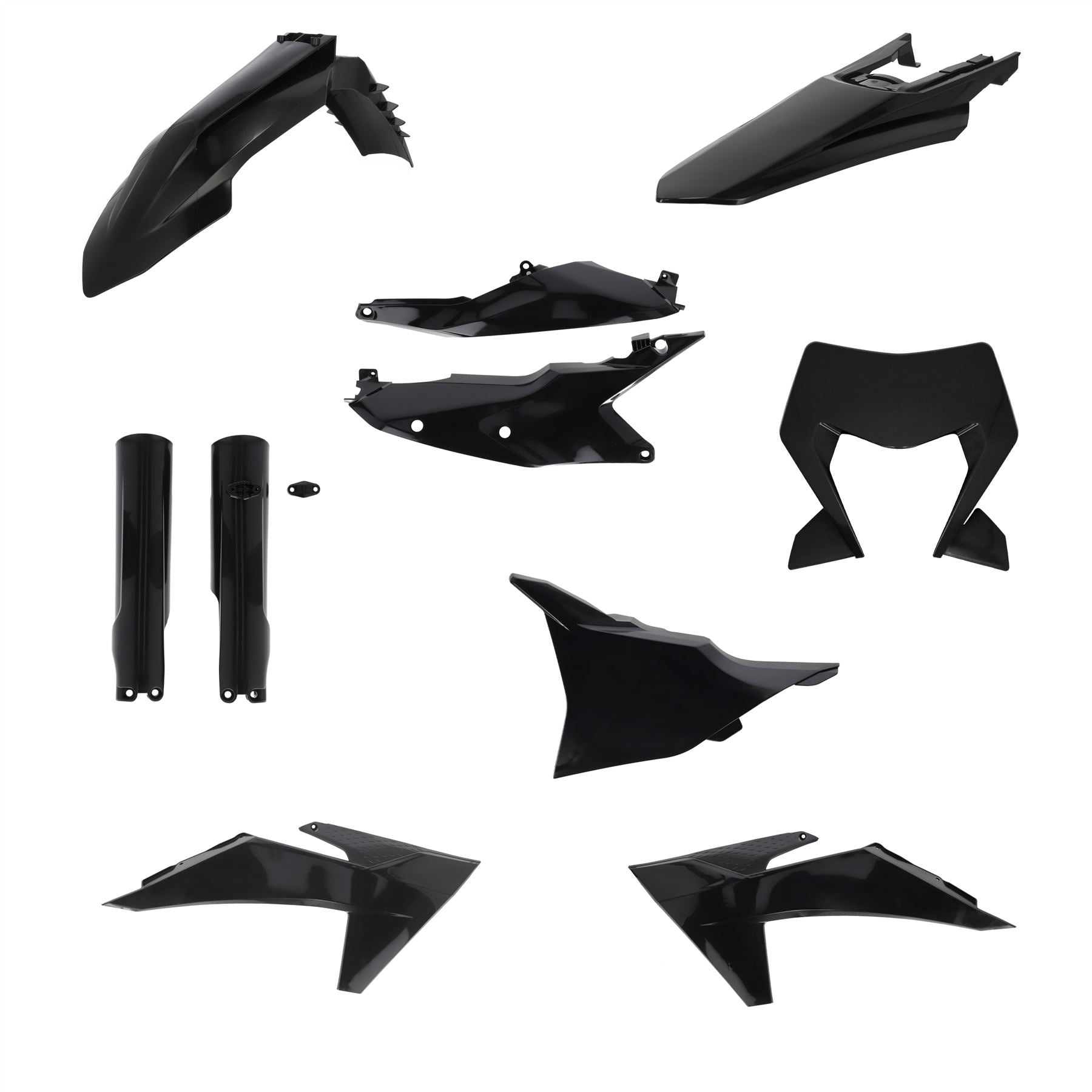 Acerbis Full Plastic Kit Black For KTM EXC-F 500 2024-2025