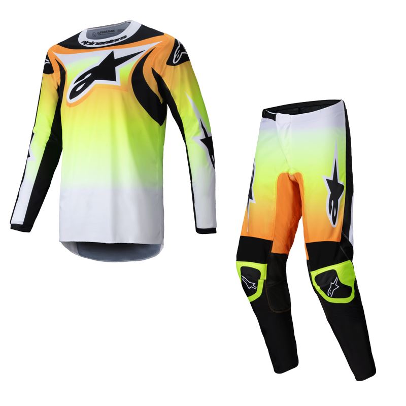 Alpinestars 2025 Fluid Wurx Motocross Combo Kit Yellow Black