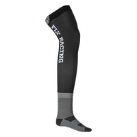 Fly Racing 2025 Motocross Knee Brace Socks Black Grey White Small Medium