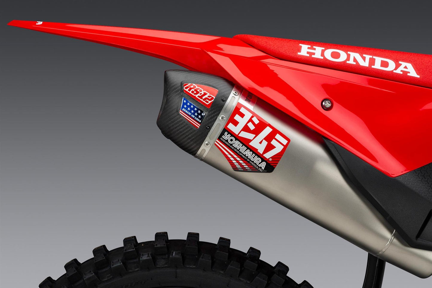 Yoshimura RS-12 Full Exhaust System Stainless Steel Carbon Cap For Honda CRF 250R 2025