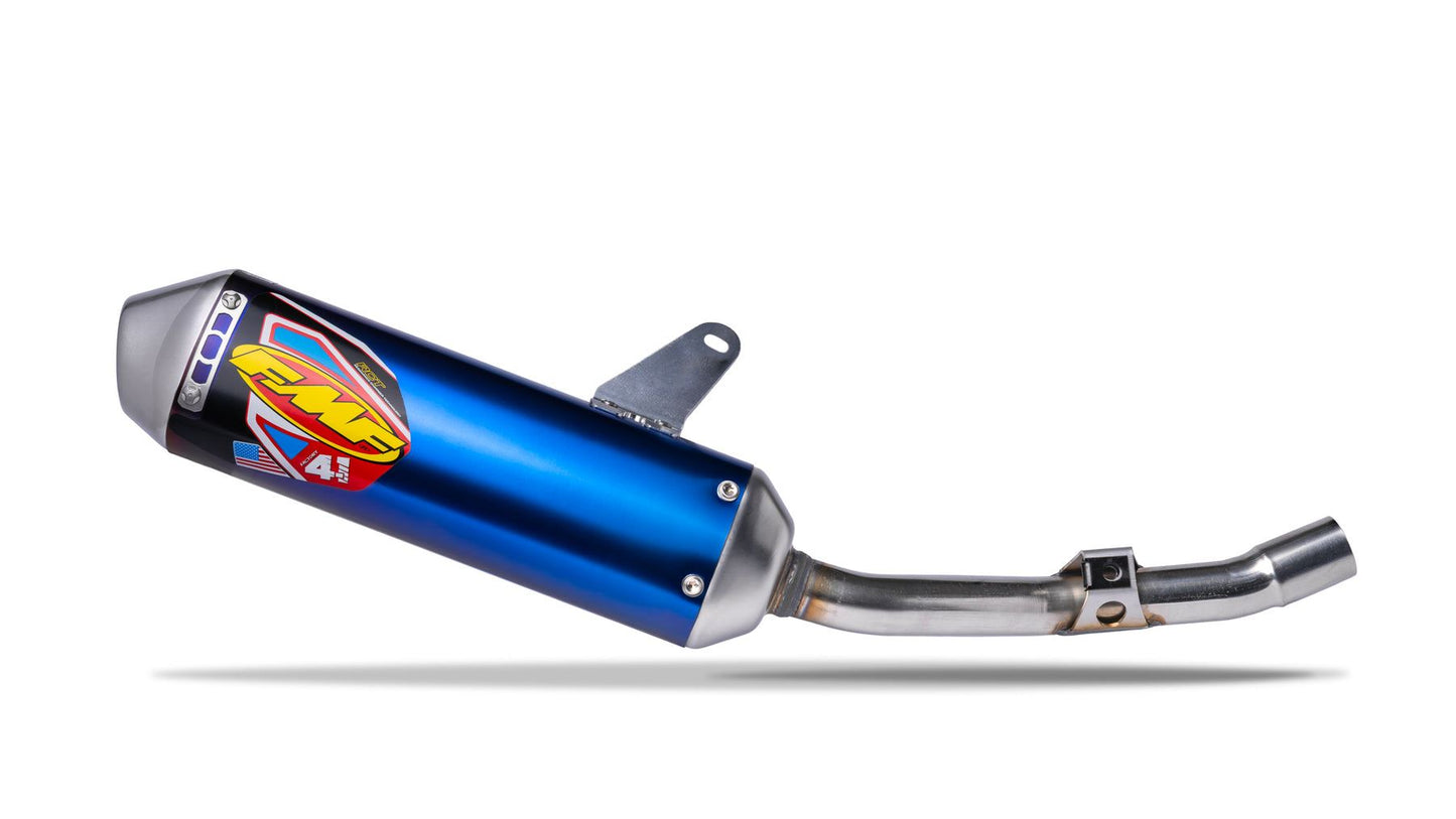 FMF Factory 4.1 Blue Slip-On Exhaust Silencer For Kawasaki KLX 140 R 2021-2022