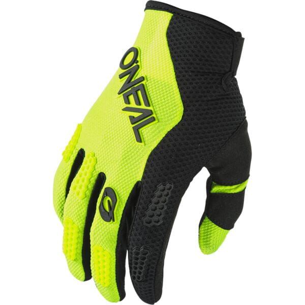 O'Neal 2025 Motocross Gloves Element Racewear Neon Yellow Black