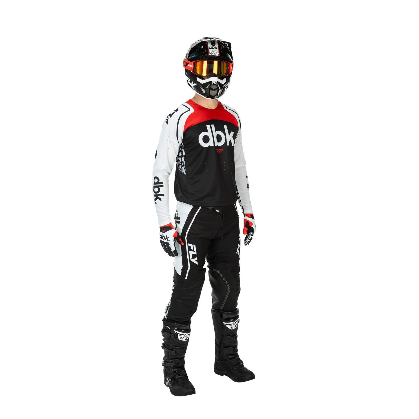 Fly Racing 2026 Motocross Combo Kit Evolution DST  Black White Red