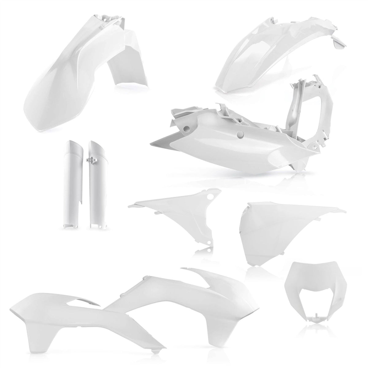 Acerbis Full Plastic Kit White For KTM EXC 380 2T 2014-2015