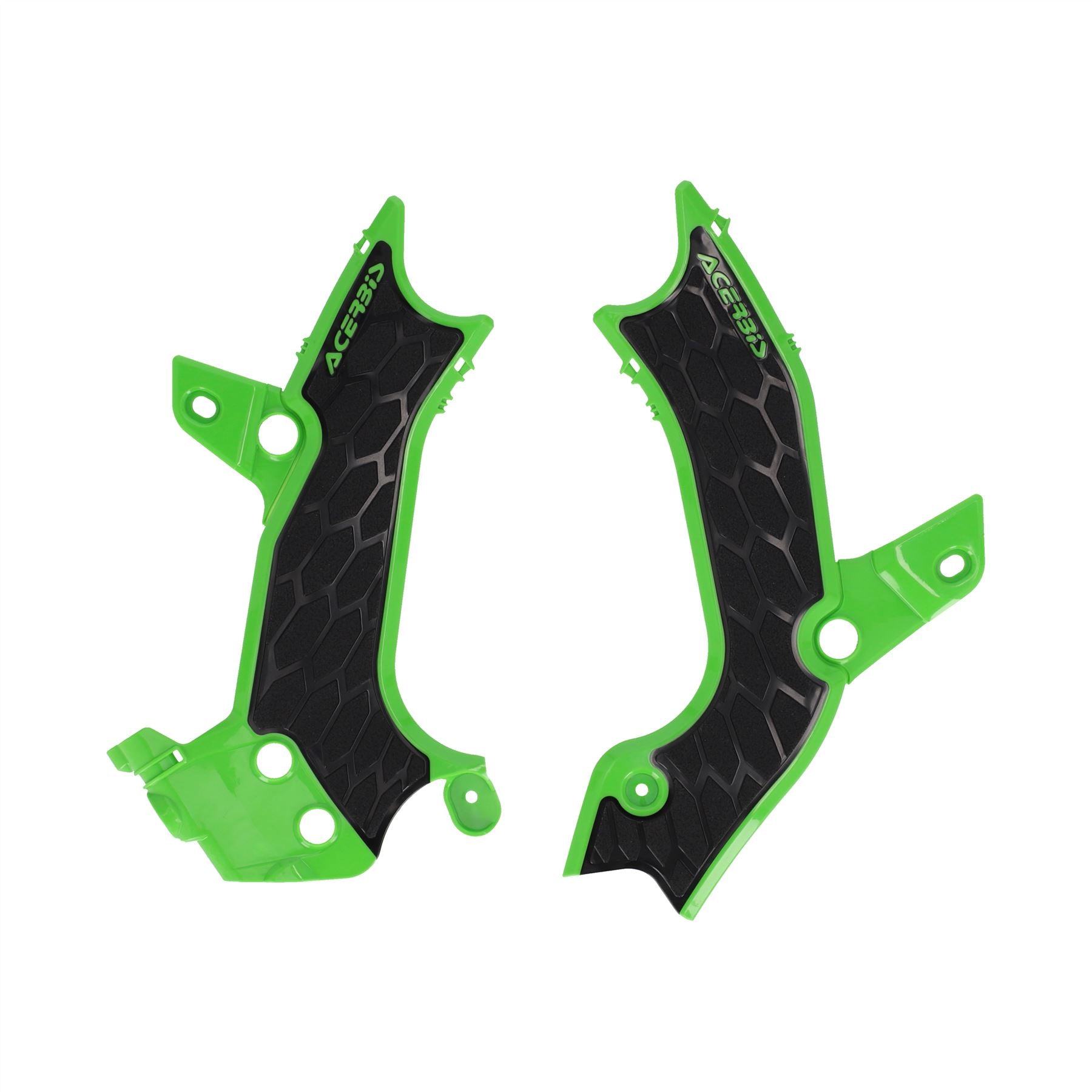 Acerbis X-Grip Frame Protector Guards Green Black For Kawasaki KX 450 X 2024-2025
