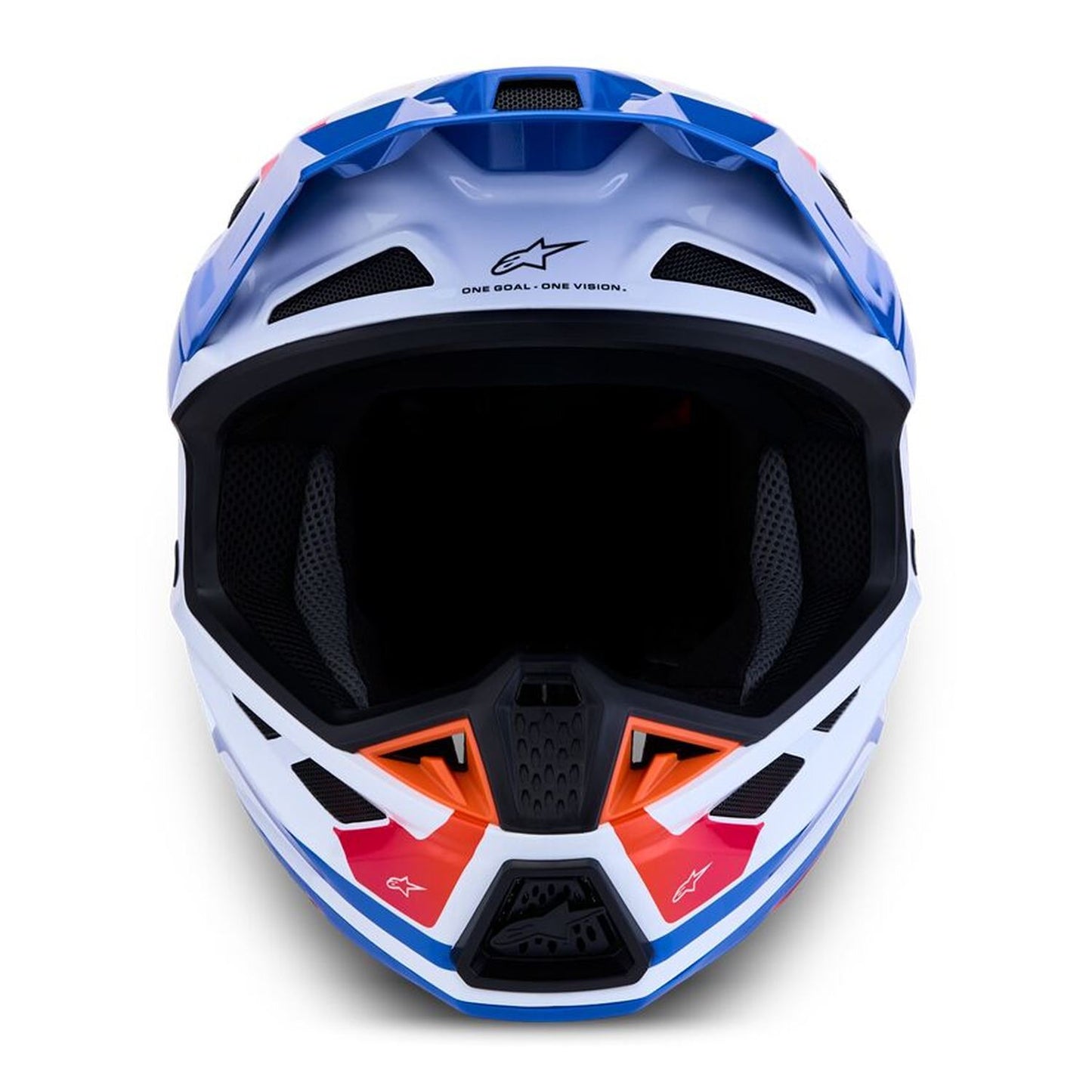 Alpinestars 2027 S-M7 Core MX Helmet White Blue Orange Pink