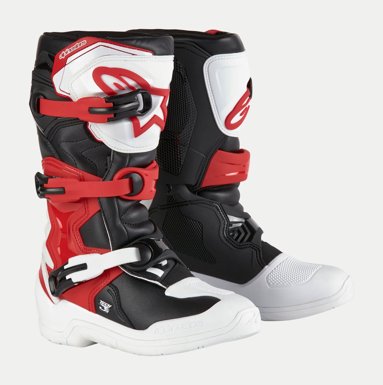 Alpinestars 2026 Tech 3S Youth Motocross Boots White Black Bright Red