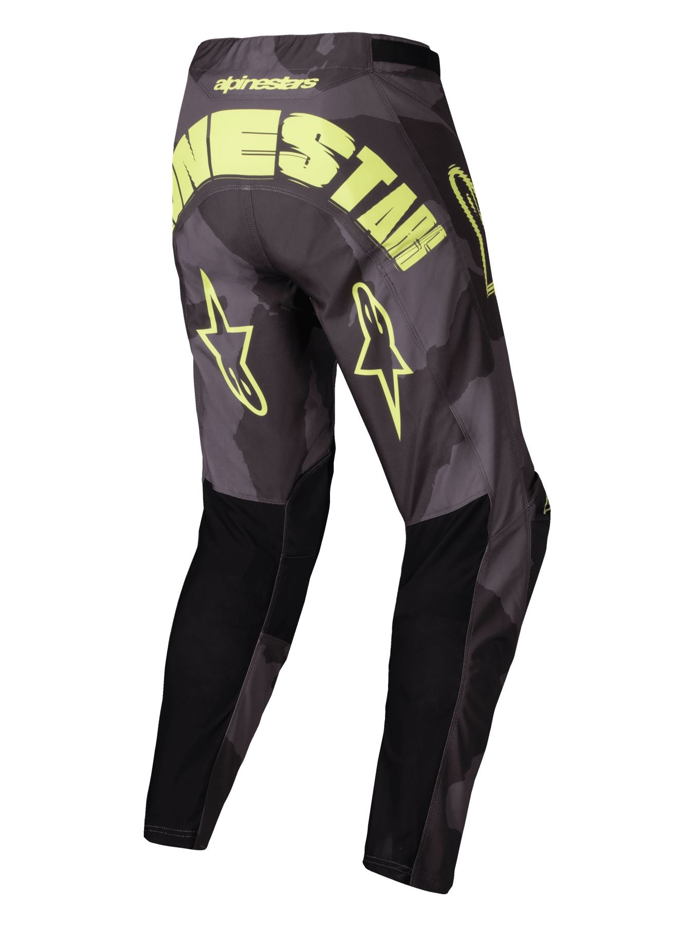 Alpinestars 2025 Racer Hollow Motocross Pants Dark Camo Yellow Fluo
