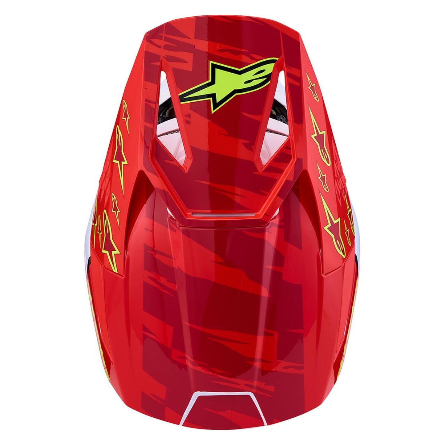 Alpinestars 2027 S-M3 Falcon MX Helmet Red White Blue Yellow Flou