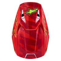 Alpinestars 2027 S-M3 Falcon MX Helmet Red White Blue Yellow Flou