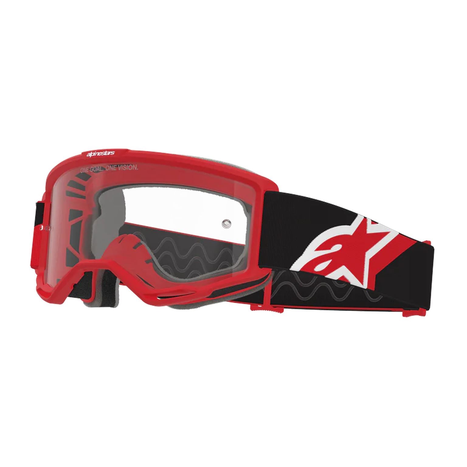 Alpinestars 2026 Vision OTG Motocross Goggles Red Black White Clear One Size