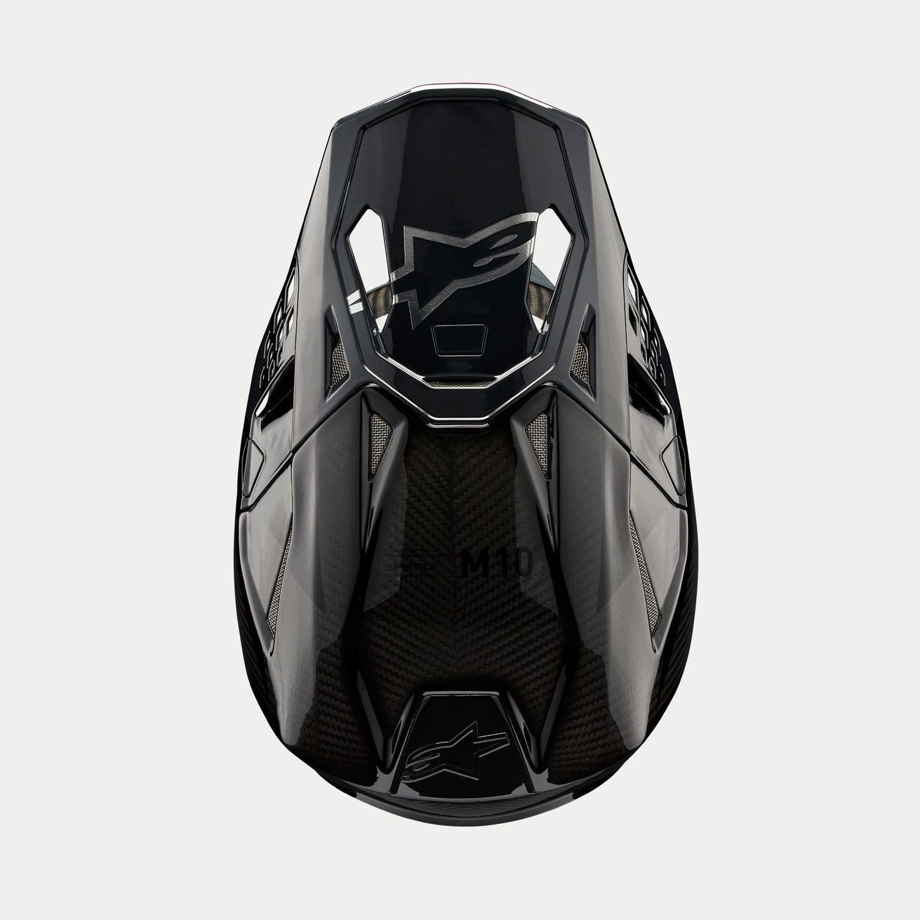 Alpinestars 2024 Supertech SM10 Fame Black Carbon Motocross Helmet