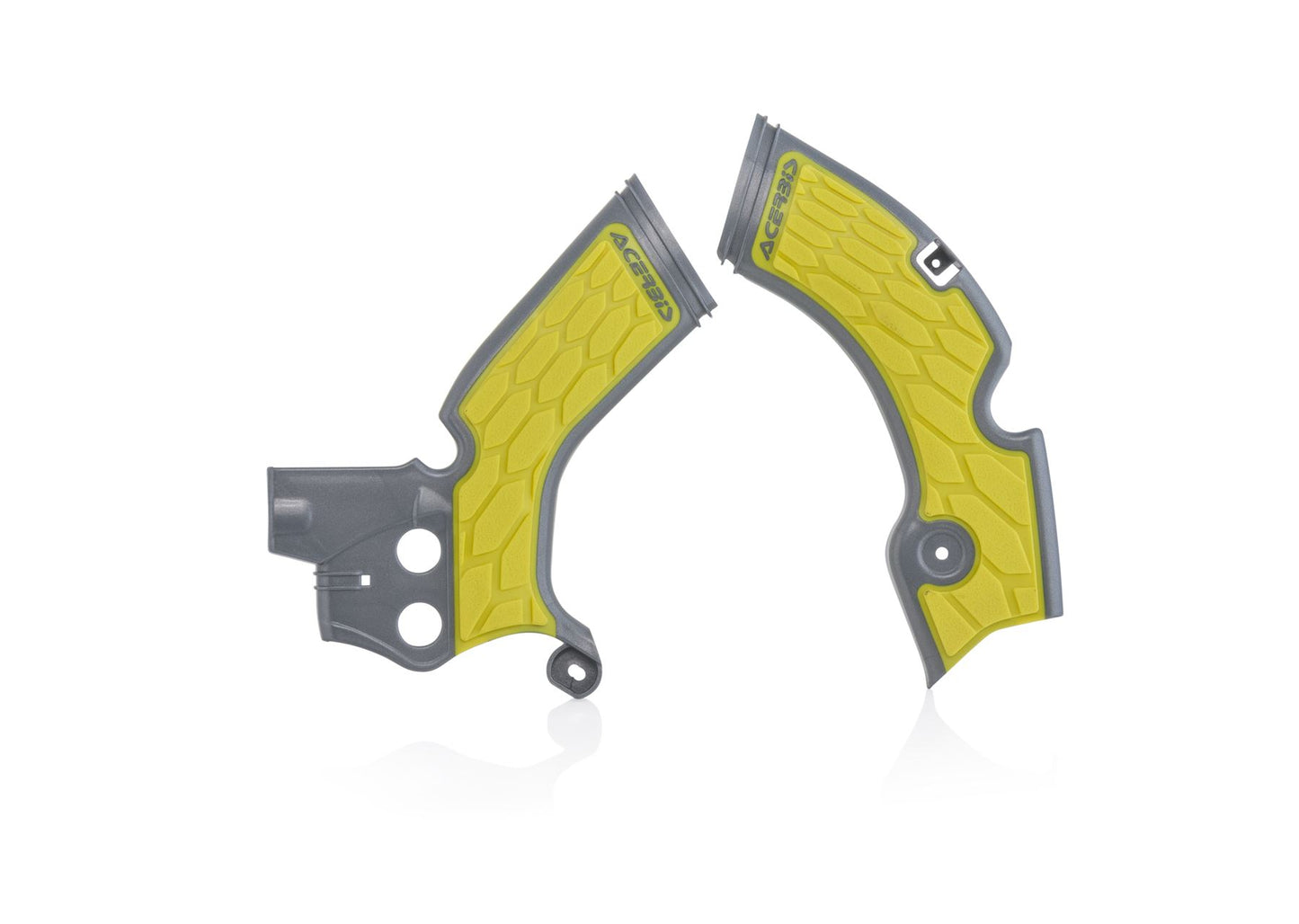 Acerbis X-Grip Frame Protector Guards Grey Yellow  For Suzuki RM-Z 250 2010-18