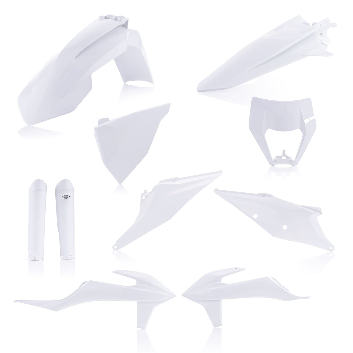 Acerbis Full Plastic Kit White 2 For KTM EXC 150 TPI 2020-2023