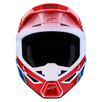 Alpinestars 2027 S-M3 Falcon MX Helmet Red White Blue Yellow Flou