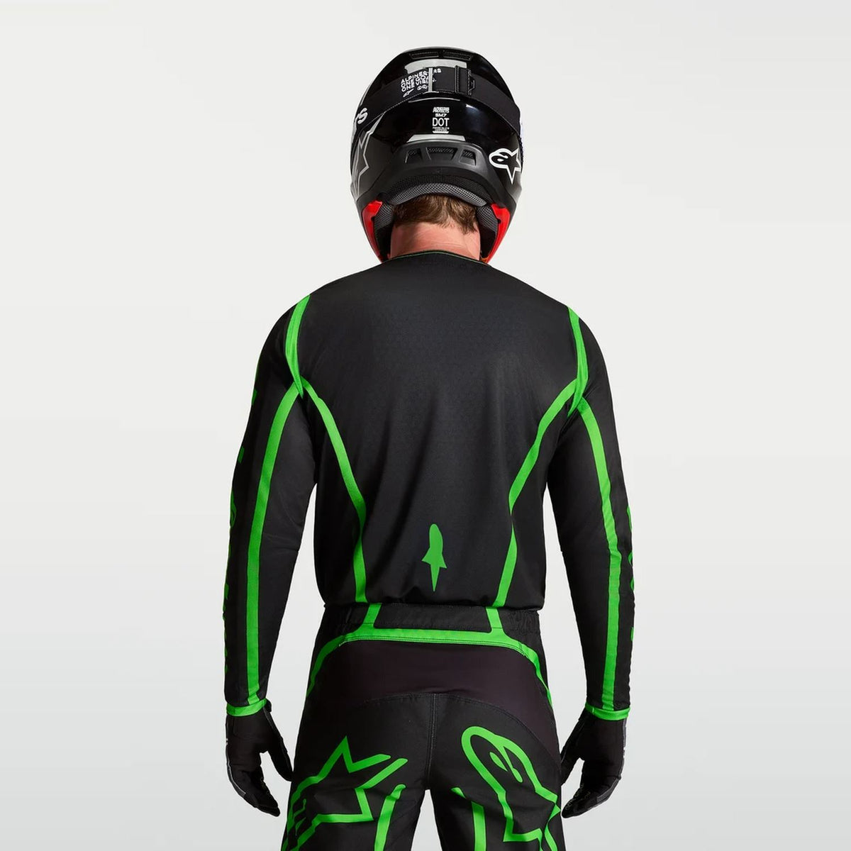 Alpinestars 2027 Fluid Apex MX Jersey Black Green Fluo