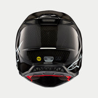 Alpinestars 2024 Supertech SM10 Solid Black Glossy Carbon Motocross Helmet