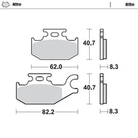 Moto-Master Front Left Nitro Sintered Brake Pads For Suzuki LT-A 750 Kingquad 2005-2013
