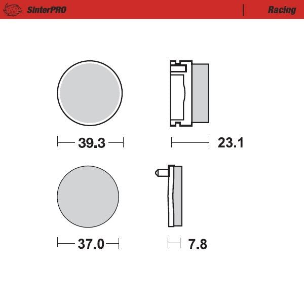 Moto-Master Rear Pro Racing Sintered Brake Pads For Yamaha YFS 200 Blaster R 1988-2002