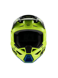 Alpinestars 2025 SM3 Radium Youth Motocross Helmet Yellow Fluo Black Blue Gloss