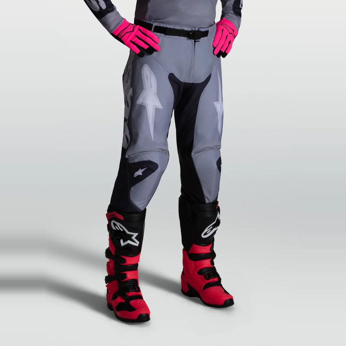 Alpinestars 2027 Racer Amber MX Pants Graystone Cold Gray Light Lilac