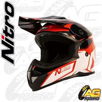 Nitro Adult Helmet MX 620 Podium Black Red White