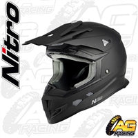 Nitro Helmet MX 700 Uno Black Satin Adult