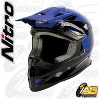 Nitro Helmet MX 700 Holeshot Black Blue Adult