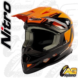 Nitro Helmet MX 700 Holeshot Black Orange Adult