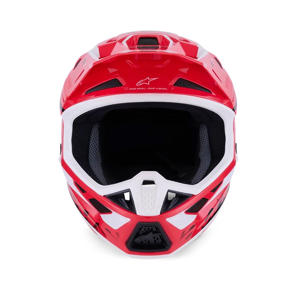 Alpinestars 2026 SM7 Deed Motocross Helmet Red Black White Glossy