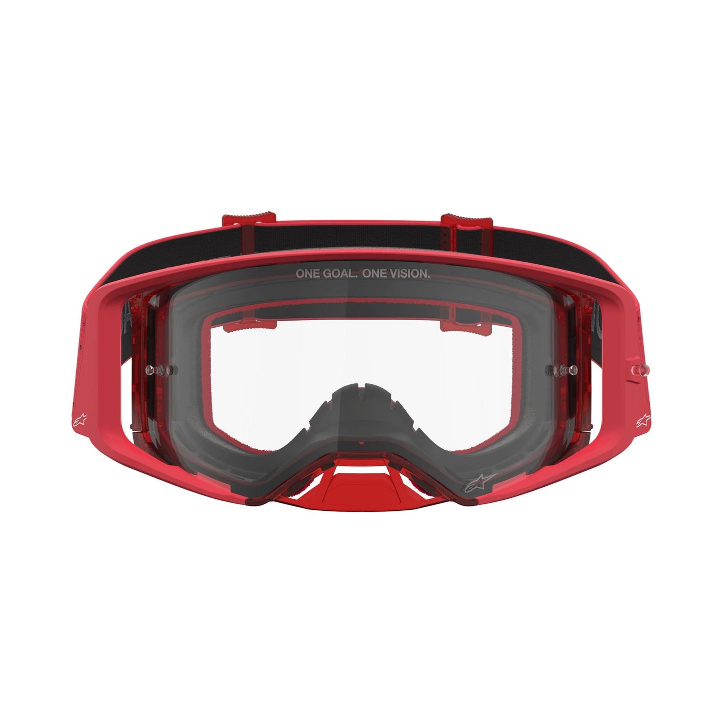 Alpinestars 2027 Supertech Vesta MX Goggles Chrome Red Clear