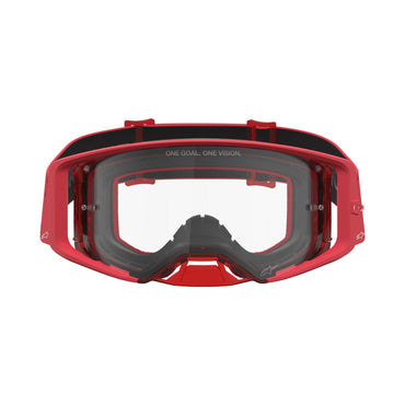 Alpinestars 2027 Supertech Vesta MX Goggles Chrome Red Clear