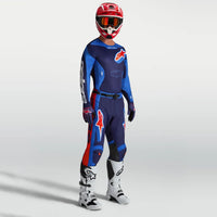 Alpinestars 2027 Racer Hunt MX Combo Kit Strong Blue Deep Blue Fire Red