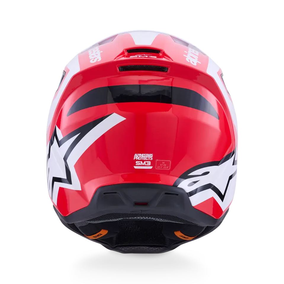 Alpinestars 2026 SM3 Heat Motocross Helmet Red White Black