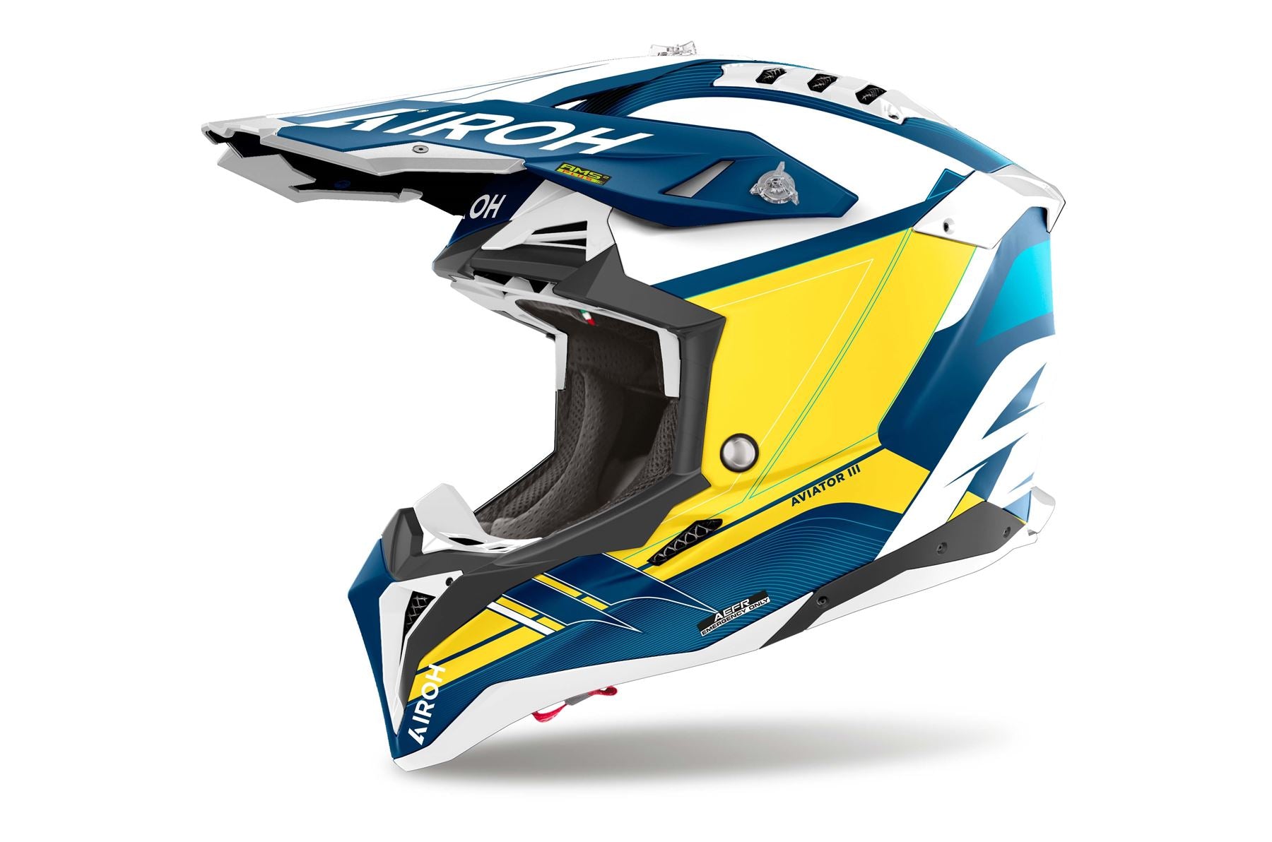 Airoh Helmet 2024 Aviator 3 Saber Blue Matt HPC Carbon