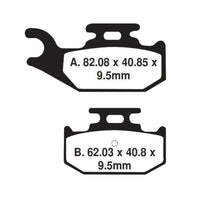 Moto-Master Brake Rear Pads Nitro Yamaha YFZ 450 RY / RZ Quad Right 2009