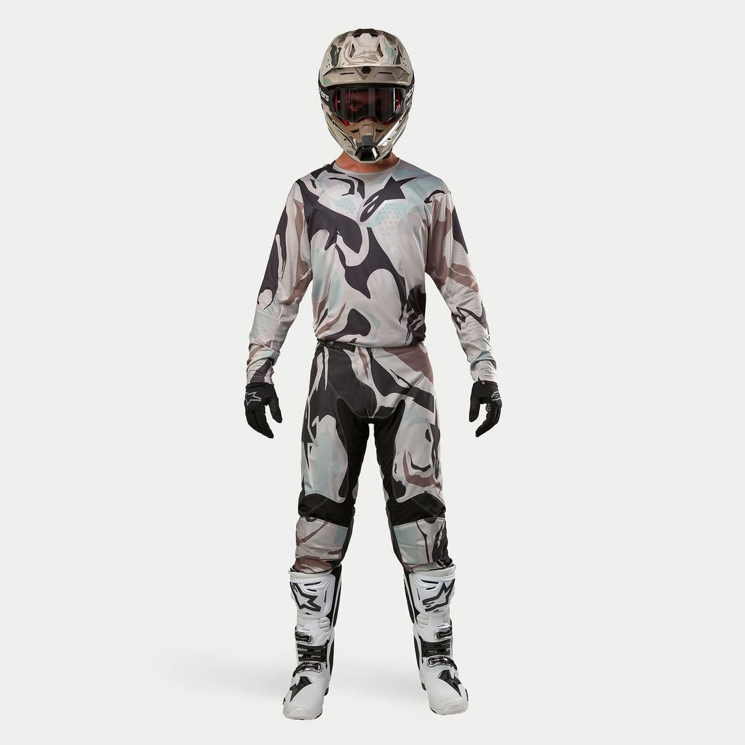 Alpinestars 2024 Racer Tactical Motocross Combo Kit Pants & Jersey Iron Camo Cast Grey Clearance