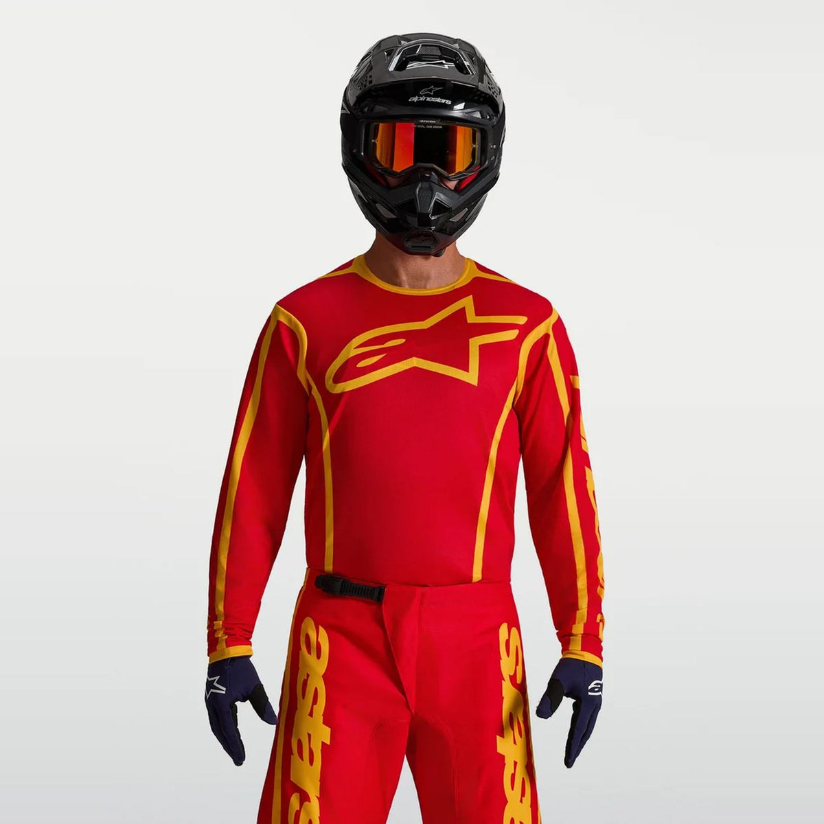 Alpinestars 2027 Fluid Apex MX Jersey Fire Red Gold