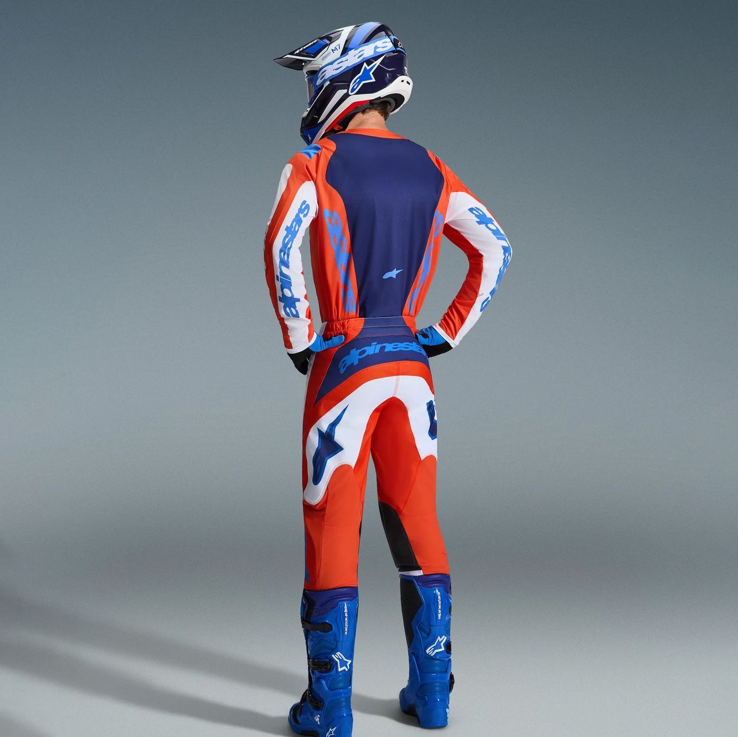 Alpinestars 2026 Fluid Grid Motocross Combo Kit Orange Ucla Blue