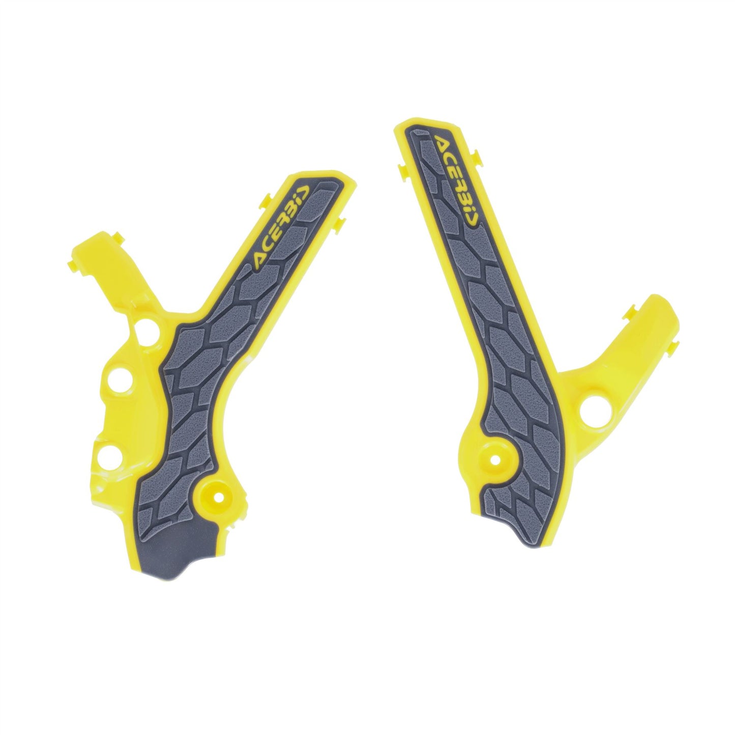 Acerbis X-Grip Frame Protector Guards Grey Yellow For Suzuki DRZ 400S 2000-2023