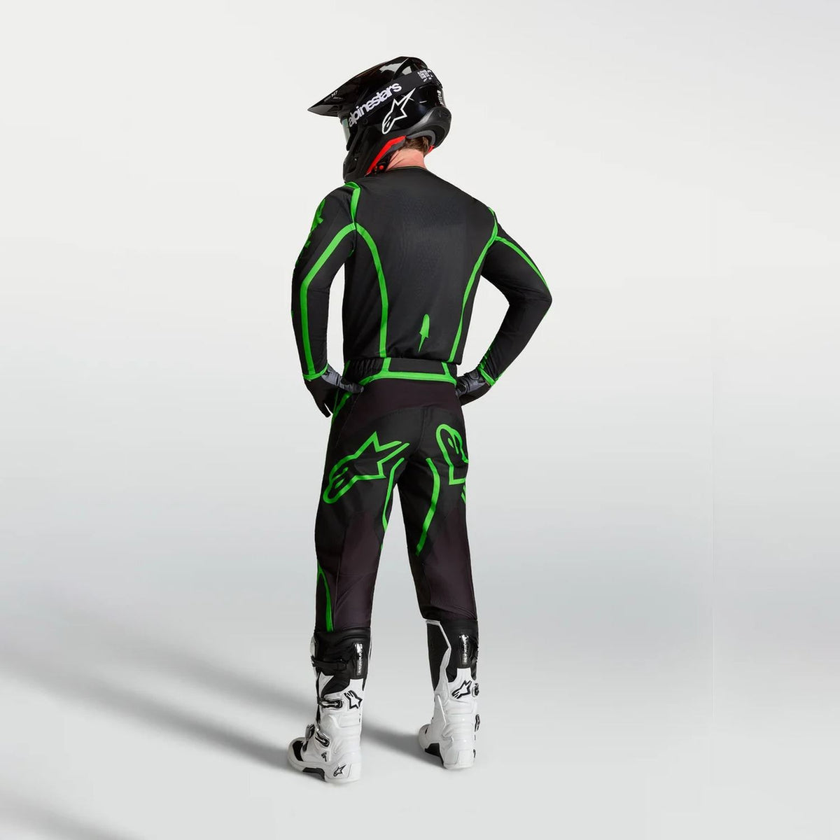 Alpinestars 2027 Fluid Apex MX Combo Kit Black Green Fluo