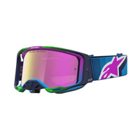 Alpinestars 2027 Vision 8 Maven MX Goggles Blithe Blue Purple Mirror Pink