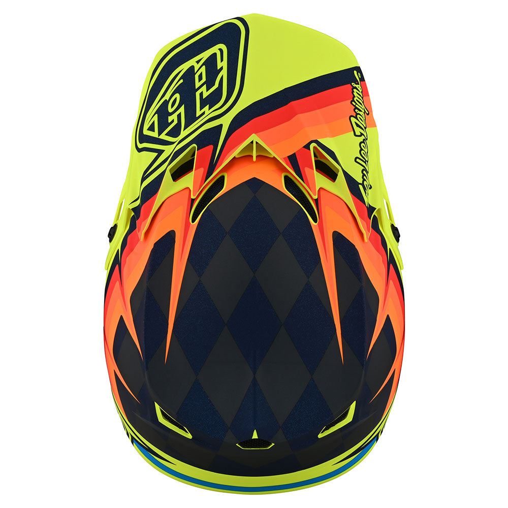 Troy Lee Designs SE4 Polyacrylite Helmet W/MIPS Warped Yellow M